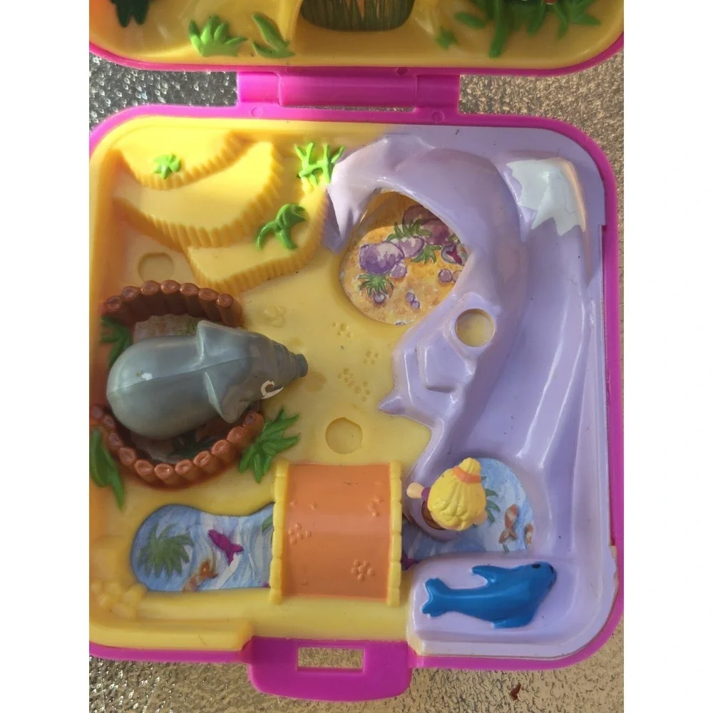 Polly Pocket 1989 Safari Vintage Compact ALMOST Complete Bluebird Missing Bear